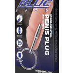 Blue Line Stainless Steel Penis Plug with Ring