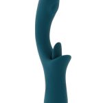 Playboy Harmony Rechargeable Silicone Vibrator with Clitoral Stimulator - Green