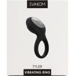 Svakom Tyler Silicone Rechargeable Clitoral Stimulator Couple`s Ring - Black