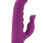 Playboy Fluffle Rechargeable Silicone Rabbit Vibrator - Purple