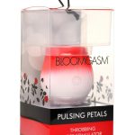 Bloomgasm Pulsing Petals Throbbing Silicone Rechargeable Rose Stimulator - Red