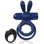 Screaming O Ohare Remote Control Rechargeable Silicone Vibrating Cock Ring - Blue