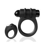 Screaming O Switch Remote Controlled Silicone Rechargeable Vibrating Ring - Black