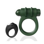 Screaming O Switch Remote Controlled Silicone Rechargeable Vibrating Ring - Green