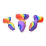 Simply Sweet Rainbow Silicone Butt Plug Set (3 Piece) - Multicolor