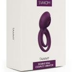 Svakom Tammy Silicone Rechargeable Clitoral Stimulator Couple`s Ring - Purple