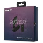 Nexus Duo Rechargeable Silicone Remote Control Butt Plug - Medium - Black