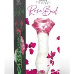 Juicy Glass Rose Glow in The Dark Butt Plug - Clear/Pink