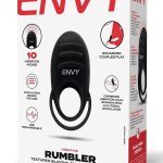 Envy Toys Rumbler Textured Rechargeable Silicone Dual Stamina Ring - Black