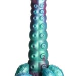 Creature Cock Galactic Breeder Ovipositor Silicone Dildo - Red/Teal/Blue