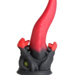 Creature Cock Dragon Roar Silicone Dildo - Red/Black