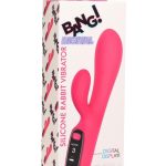 Bang! Digital Rechargeable Silicone Rabbit Vibrator - Pink