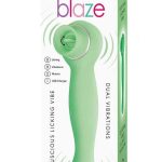 Blaze Luscious Licker Rechargeable Silicone Dual End Vibrator - Mint