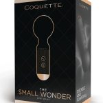 Coquette The Small Wonder Rechargeable Silicone Mini Wand - Black/Gold