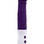 Plum Thrust Rechargeable Silicone Dildo - Purple/White