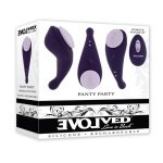Panty Party Rechargeable Silicone Vibrator with Remote - Purple