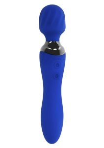 Selopa Blue Belle Silicone Rechargeable Dual End Vibrating Wand - Blue