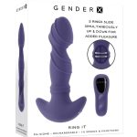 Gender X Ring It Rechargeable Silicone Remote Vibrator - Blue