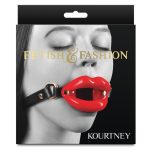 Fetish and Fashion Kourtney Silicone Ball Gag - Red/Black