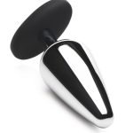 Master Series Butt Slut Metal and Silicone Butt Plug - Silver/Black