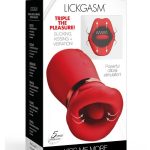 Sucking and Vibrating Rechargeable Silicone Clitoral Vibrator - Red