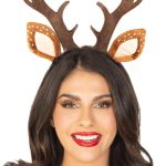 Leg Avenue Fawn Ear Antler Headband - O/S - Brown