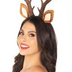 Leg Avenue Fawn Ear Antler Headband - O/S - Brown