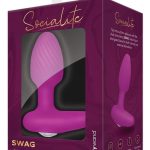 Bodywand Socialite Swag Rechargeable Silicone P-Spot Vibrator - Purple/Gold