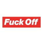 Fuck Off Enamel Pin - Red/White