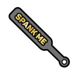 Paddle Spank Me Enamel Pin - Yellow/Grey