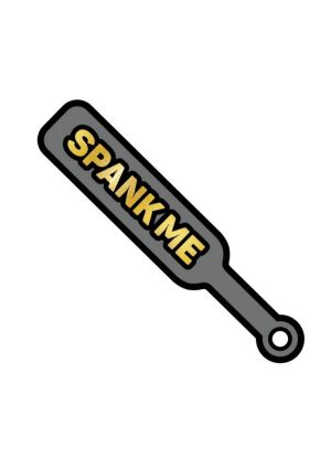 Paddle Spank Me Enamel Pin - Yellow/Grey