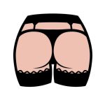 Butt Enamel Pin - Black/Vanilla