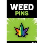 Marijuana Leaf Rainbow Enamel Pin - Multicolor