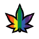 Marijuana Leaf Rainbow Enamel Pin - Multicolor