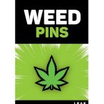 Marijuana Leaf Green Enamel Pin - Green/Black