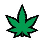 Marijuana Leaf Green Enamel Pin - Green/Black