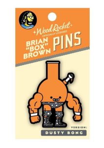 Box Brown Dusty Bong Enamel Pin - Multicolor