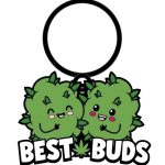 Best Buds Keychain - Green/White