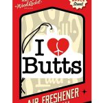 I Love Butts Air Freshener - Red/White/Black