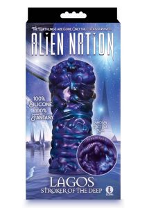 Alien Nation Lagos Silicone Stroker - Blue/Purple