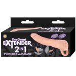 The Great Extender 2 In 1 Extender and Masturbator 9in - Vanilla