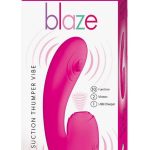 Blaze Suction Thumper Rechargeable Silicone Vibrator Clitoral Stimulator - Pink