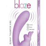 Blaze Bunny Thumper Rechargeable Silicone Vibrator - Lavender