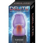 Delite Heated Rose Rechargeable Masturbator - Purple