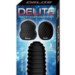 Delite Pocket Masturbator Kit - Black