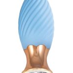 Goddess Diamond Tulip Rechargeable Silicone Massager - Blue