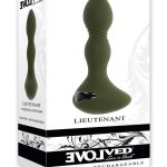 Lieutenant Rechargeable Silicone Anal Plug - Green