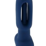 The Flapper Rechargeable Silicone Anal Plug with Remote Control - Blue