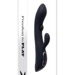 Playboy That`s The Spot Rechargeable Silicone Dual Stimulating Vibrator - Black