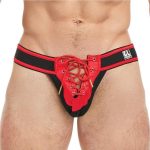 Goal Line Lace-Up Jockstrap - Large/XLarge - Red